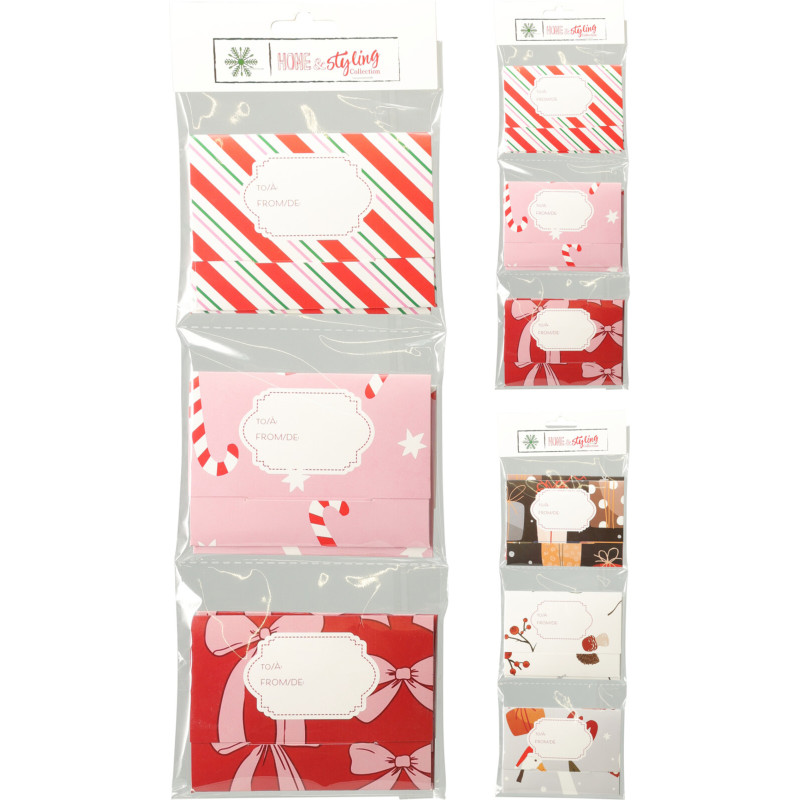 Carte cadeaux 11 x 8 cm 6 pièces