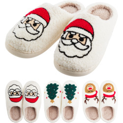 Paire de pantoufles de Noël en polyester