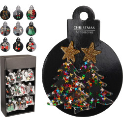 Boucles d'oreille et pince à cheveux de Noël