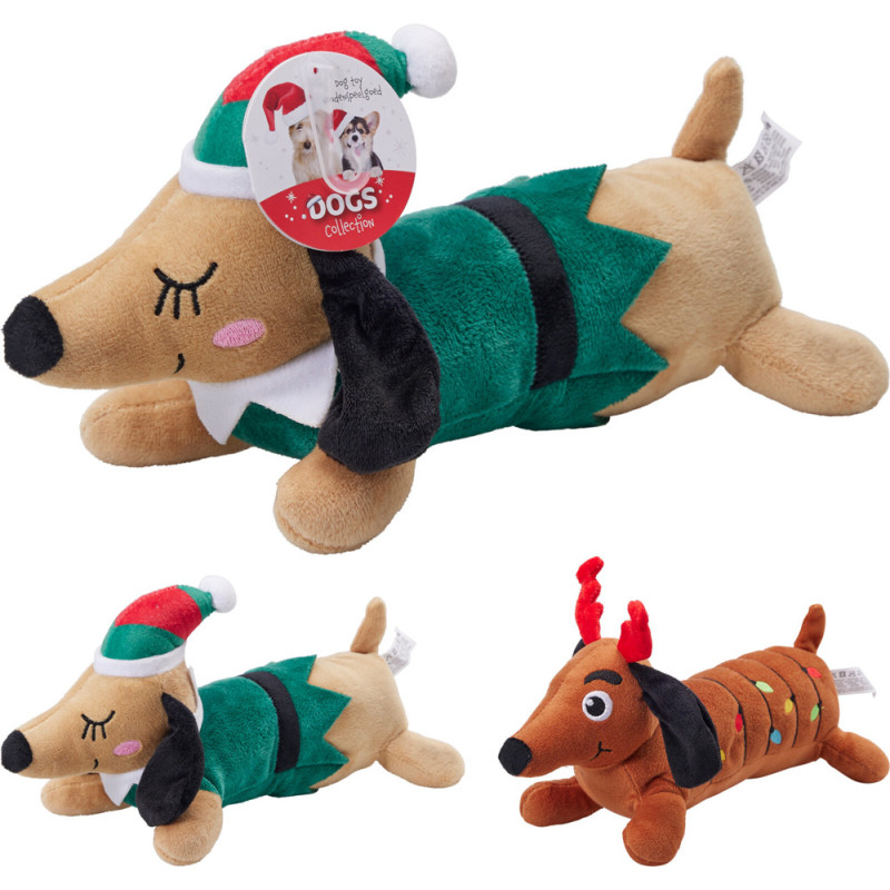 Peluche de Noël pour chien 30 x 16 cm