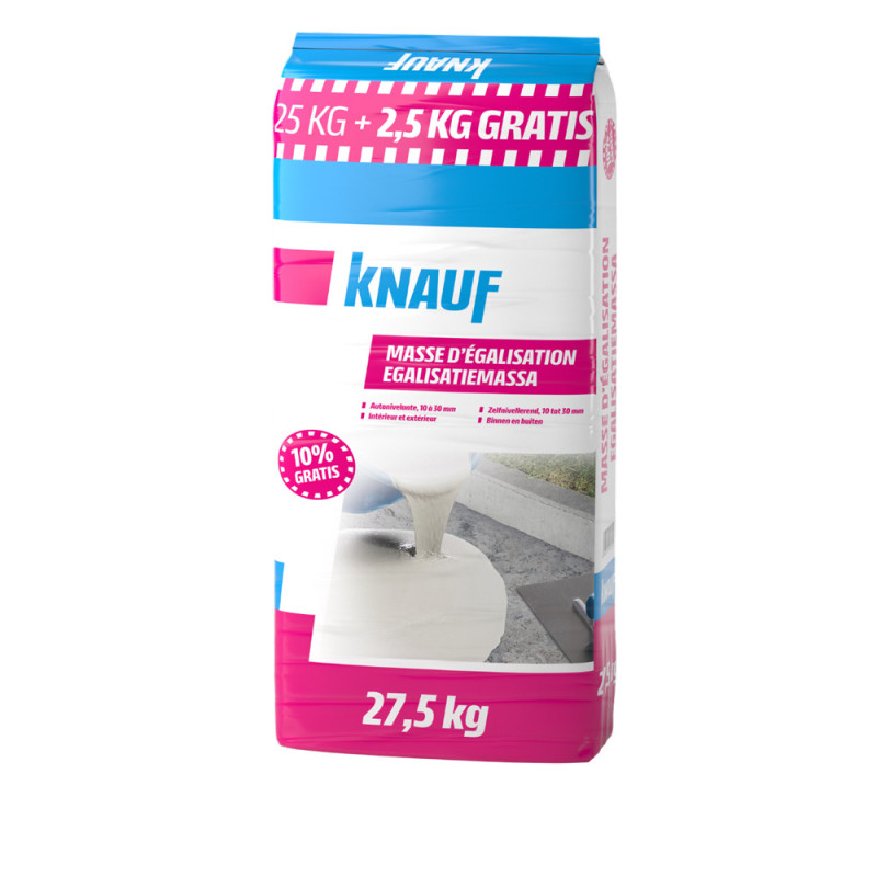 Masse d'égalisation KNAUF 25 kg + 2,5 kg offert – Idéale travaux
