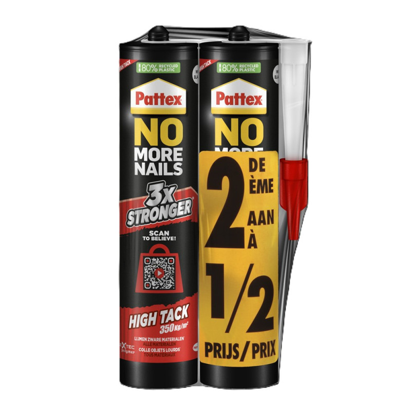Colle de montage No More Nails High Tack 0,46 kg Duopack PATTEX
