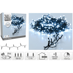 Guirlande intérieure et extérieure 240  LED blanc froid 18 m