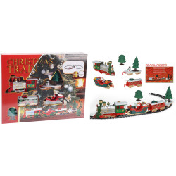 Train de Noël animé sur rails
