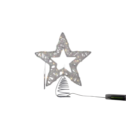 Déco lumineuse – Etoile LED blanc chaud blanc irisé 24x5x28 cm