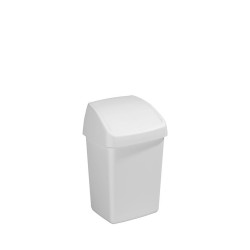 Poubelle Delta 10 L blanche – pratique et design | SUNWARE