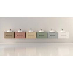 Meuble sous-plan Emilien blanc 80cm – Suspendu | AURLANE