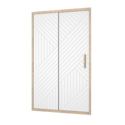 Porte de douche Japandi 120x200cm – Design Géométrique | AURLANE