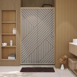 Porte de douche Japandi 120x200cm – Design Géométrique | AURLANE