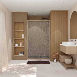 Porte de douche Japandi courbe 120x200cm – Design & Pratique | AURLANE
