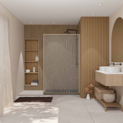 Paroi de douche Japandi courbe 120x200cm – Design & Élégance | AURLANE