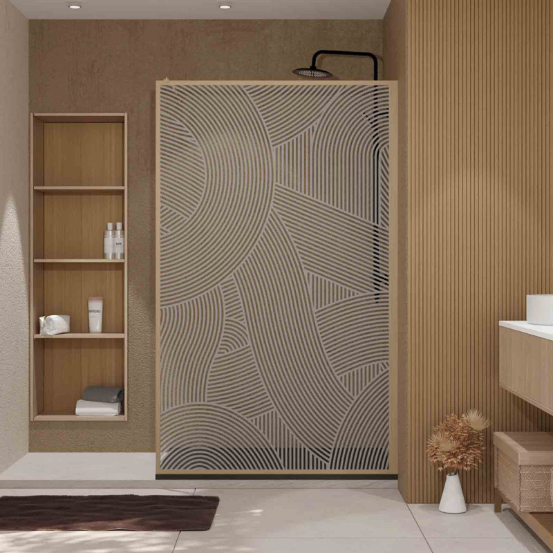 Paroi de douche Japandi courbe 120x200cm – Design & Élégance | AURLANE