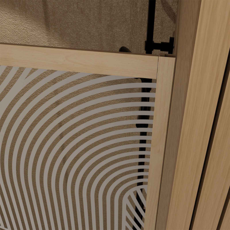 Paroi de douche Japandi courbe 120x200cm – Design & Élégance | AURLANE