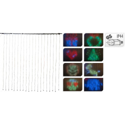 Guirlande rideau de Noël LED multicouleur 2 m
