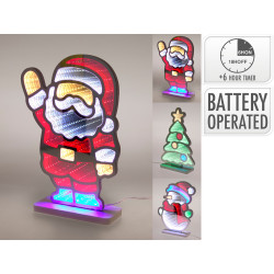 Miroir de Noël infinity LED multicouleur 28 cm