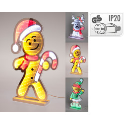 Miroir de Noël infinity LED multicouleur 37 cm