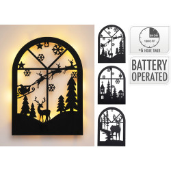 Décoration de fenêtre cintrée Noël LED blanc chaud 25 x 2
