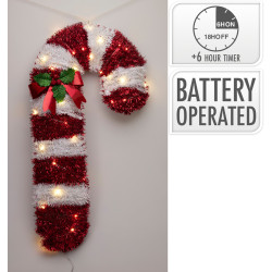 Sucre d'orge à suspendre LED blanc chaud 33 x 65 cm