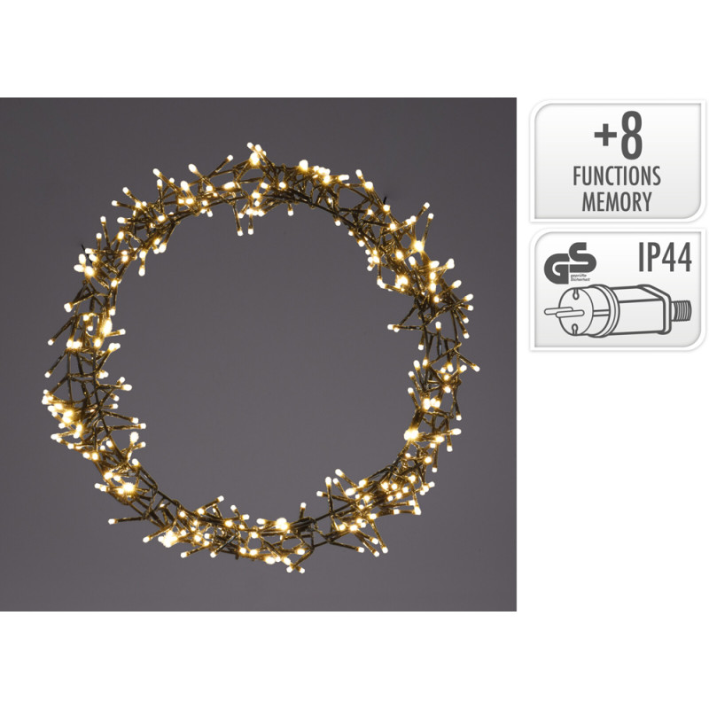 Couronne de Noël LED blanc chaud Ø 38 cm