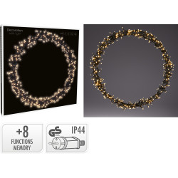 Couronne de Noël LED blanc chaud Ø 58 cm