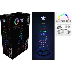 Sapin de Noël LED multicouleur Ø 50 x 150 cm