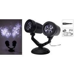 Projecteur d'hologramme de Noël blanc froid
