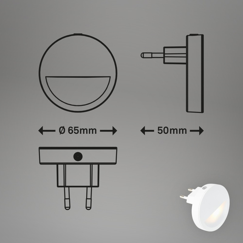 Veilleuse LED Crépusculaire – Éclairage Doux | BRILONER