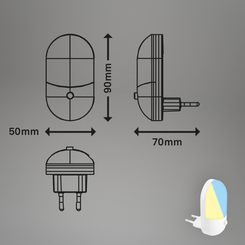 Veilleuse LED Dimmable BRILONER – Lumière Douce | BRILONER