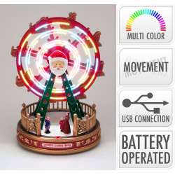 Grande roue de Noël animée LED