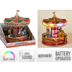 Carrousel de Noël animé LED