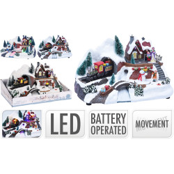 Scène de Noël animée LED