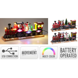 Train de Noël animé LED