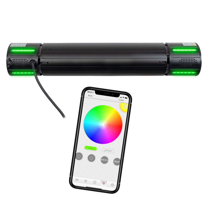 Chauffage de terrasse électrique Heat And Beat – 2000 W | EUROM