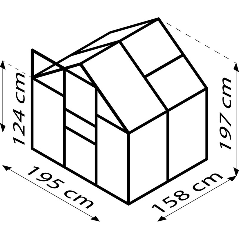 Serre en polycarbonate Calypso 3 m² VITAVIA