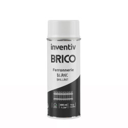 Peinture pour ferronnerie Brico blanc brillant 0,4 L INVENTIV