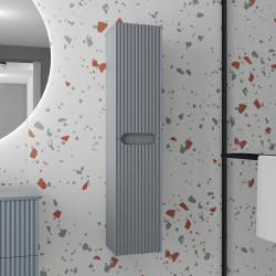Colonne de salle de bain Emilien gris souris – Gain de place | AURLANE