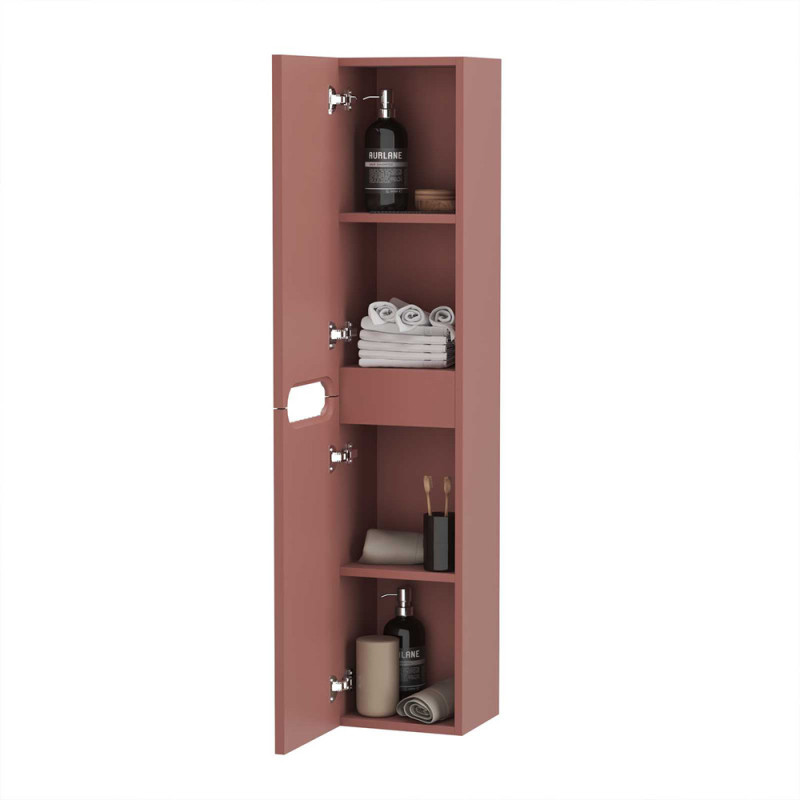 Colonne de salle de bain Emilien terracotta – Rangement pratique | AURLANE