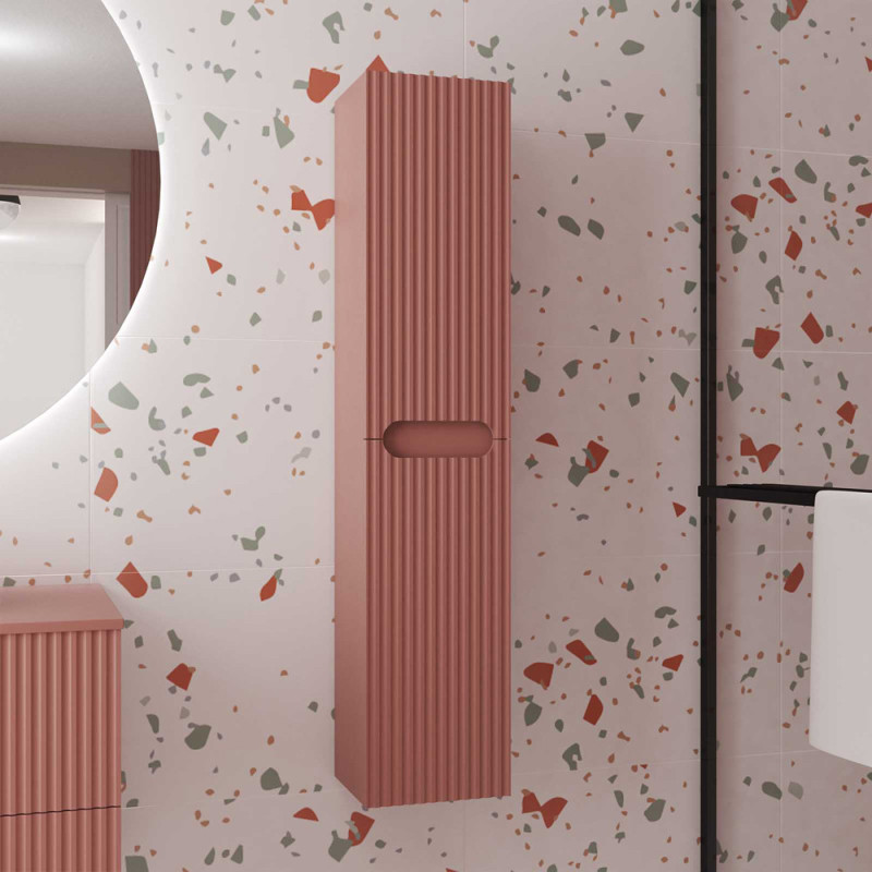 Colonne de salle de bain Emilien terracotta – Rangement pratique | AURLANE