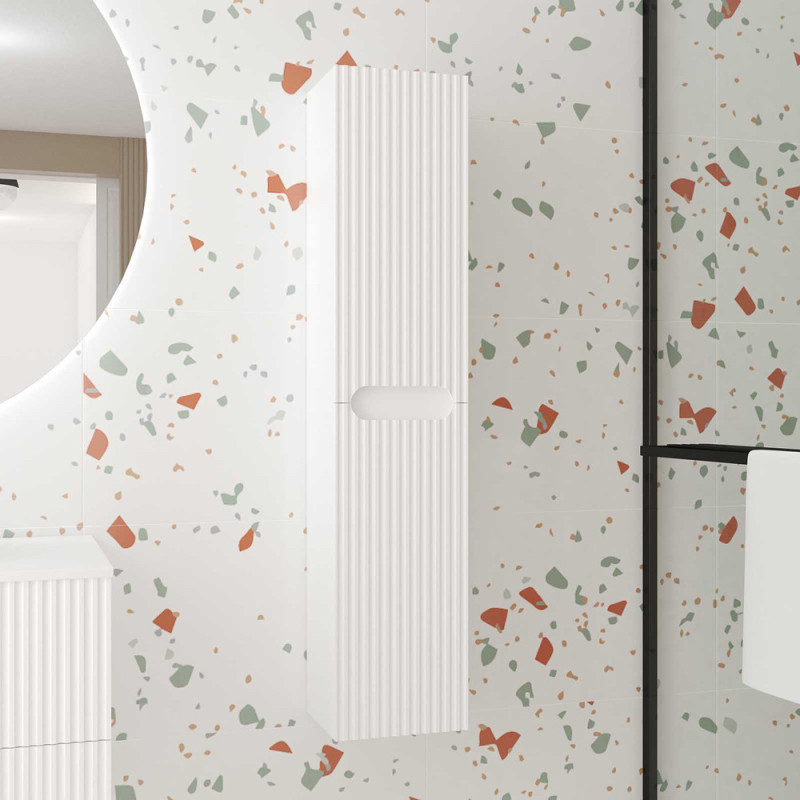 Colonne de salle de bain Emilien blanc – Rangement pratique | AURLANE