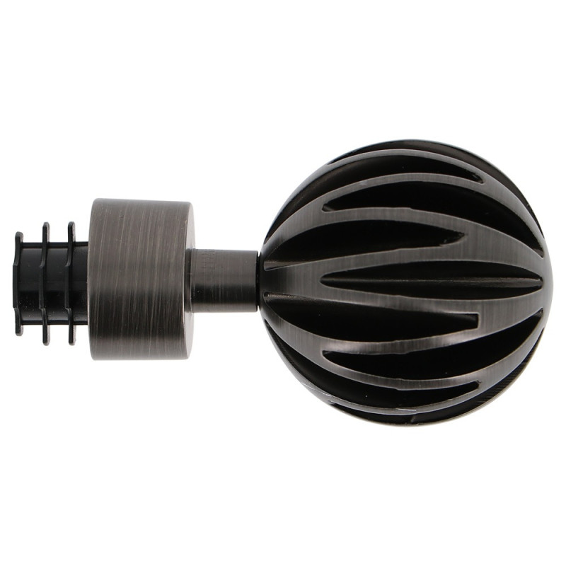 Embout tringle Easy Fix Boule Design gun foncé – 2 pièces | MOBOIS