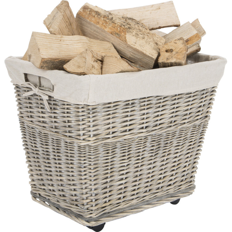 Panier à bûches saule roulettes – Facile à transporter | PRACTO HOME Panier à bûches saule roulettes – Facile à transporter | PRACTO HOME