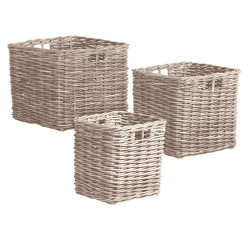 Set paniers à bûches saule 3 pièces – Rangement pratique