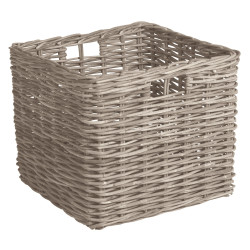 Panier à bûches saule 57x57x50cm – Rangement pratique