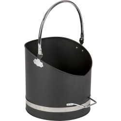Seau à granulés noir et chrome PRACTO HOME – Stockage pratique Seau à granulés noir et chrome PRACTO HOME – Stockage pratique