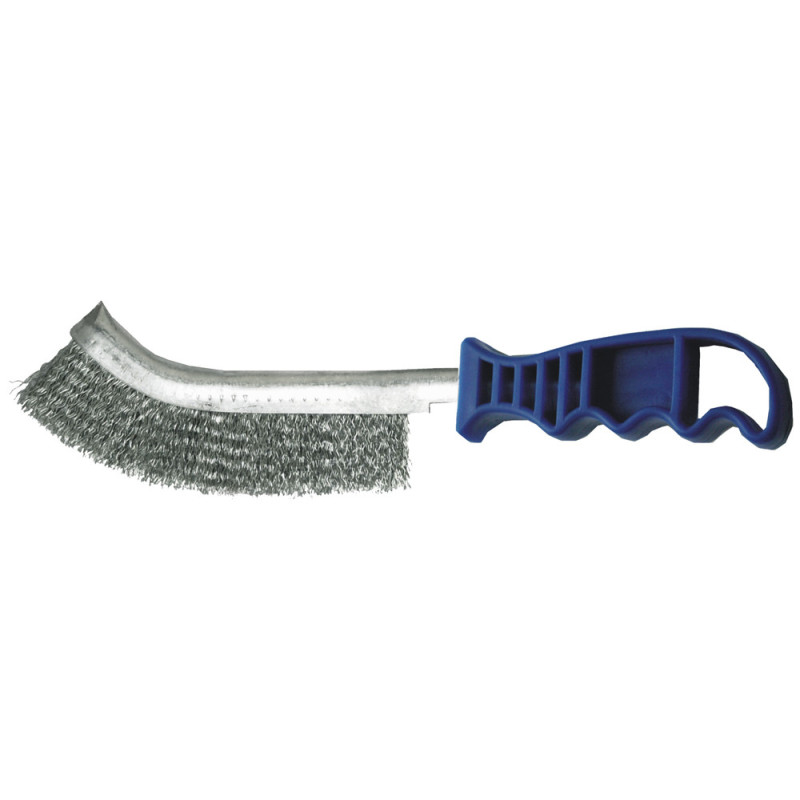 Brosse acier coudée PVC – Nettoyage efficace