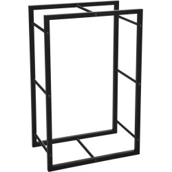 Range-bûches noir AMBIANCE – Rangement élégant | AMBIANCE