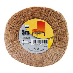 Sangle en jute écru et rouge 60 mm x 5 m CHAPUIS