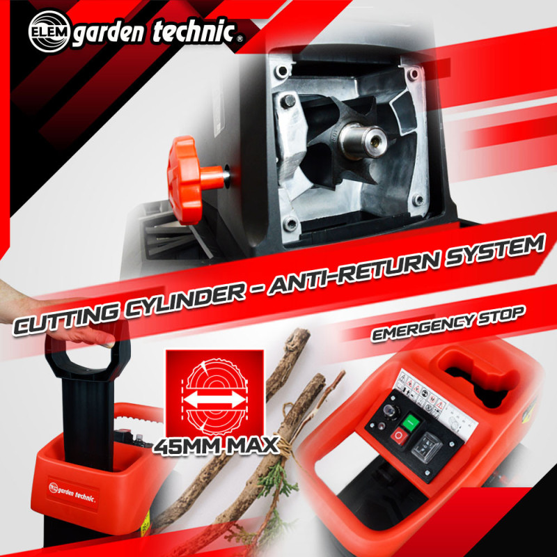 Broyeur électrique BV2845S 2800 W | ELEM GARDEN TECHNIC Broyeur électrique BV2845S 2800 W | ELEM GARDEN TECHNIC