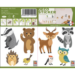 Planche de stickers Mini Animaux des bois