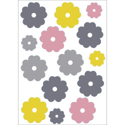 Planche de stickers pour fenêtre Fleurs